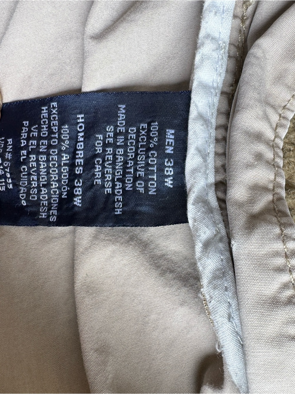 Nautica Khaki Beige Casual Cotton Shorts - Picture 4 of 5